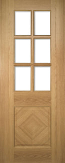 Oak Kensington Glazed Pre-finished Door Kit