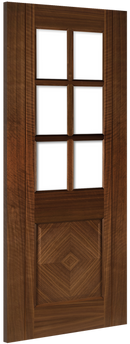 Deanta Walnut Kensington Glazed Pre-finished Internal door