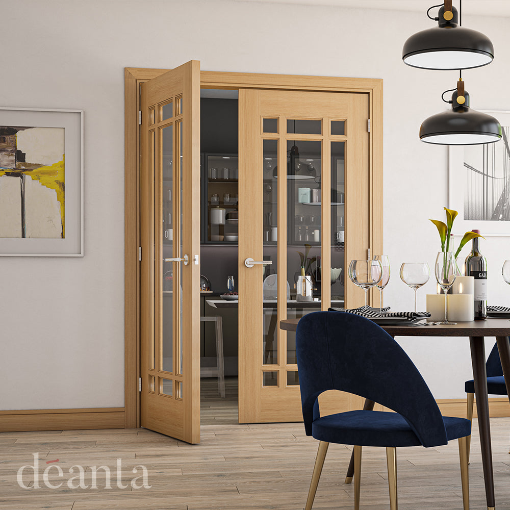 Deanta Oak Kerry Glazed Internal door