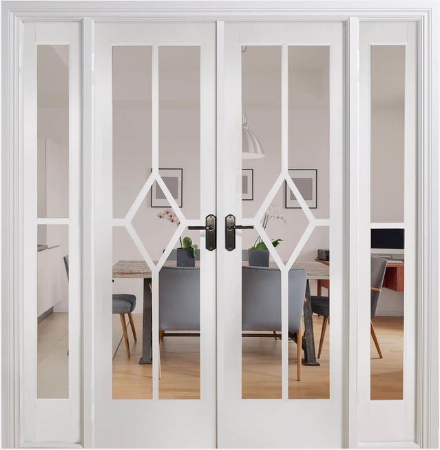 LPD Solid White Primed Reims W6 Room Divider Set