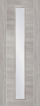 XL Joinery Laminate White Grey Forli Clear Glass Internal door