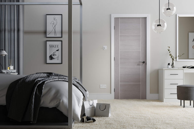 LPD Light Grey Vancouver 5P Fire Internal door