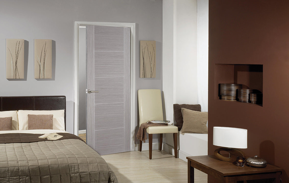 LPD Light Grey Vancouver 5P Fire Door