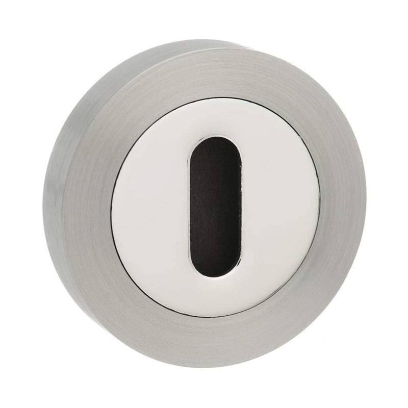 Atlantic Mediterranean Key Escutcheon (Satin Nickel/Chrome Plated)