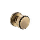 Atlantic Boulton Solid Brass Stepped Mortice Knob on Concealed Fix Rose - Antique Brass - Door Supplies Online