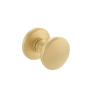 Atlantic Edison Solid Brass Domed Mortice Knob on Concealed Fix Rose - Satin Brass - Door Supplies Online