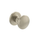 Atlantic Edison Solid Brass Domed Mortice Knob on Concealed Fix Rose - Satin Nickel - Door Supplies Online