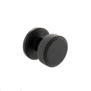 Atlantic Harrison Solid Brass Knurled Mortice Knob on Concealed Fix Rose - Matt Black