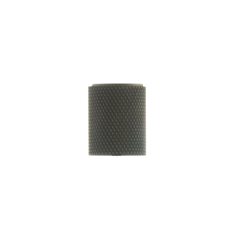 Atlantic Watson Cylinder Knurled Cabinet Knob on Concealed Fix - Urban Dark Bronze