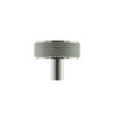 Atlantic Hargreaves Disc Knurled Cabinet Knob on Concealed Fix - Polished Chrome