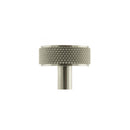 Atlantic Hargreaves Disc Knurled Cabinet Knob on Concealed Fix - Satin Nickel