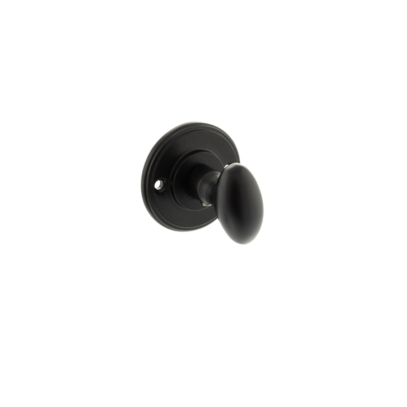 Atlantic Solid Brass Oval WC Turn and Release - Matt Black