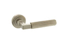 Atlantic Cartwright Designer Lever on Round Rose - Satin Nickel - Door Supplies Online