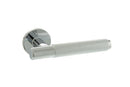Atlantic Crompton Designer Lever on 5mm Slimline Round Rose - Polished Chrome - Door Supplies Online