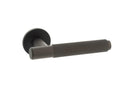 Atlantic Crompton Designer Lever on 5mm Slimline Round Rose - Urban Dark Bronze - Door Supplies Online