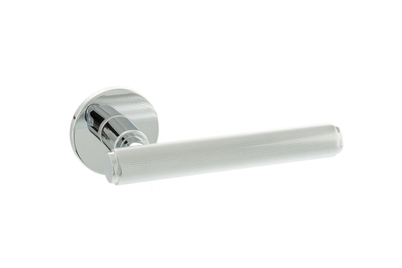 Atlantic Stephenson Designer Lever on 5mm Slimline Round Rose - Polished Chrome
