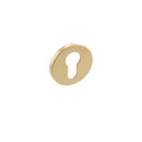 Atlantic Euro Escutcheon on 5mm Slimline Round Rose - Polished Brass - Door Supplies Online