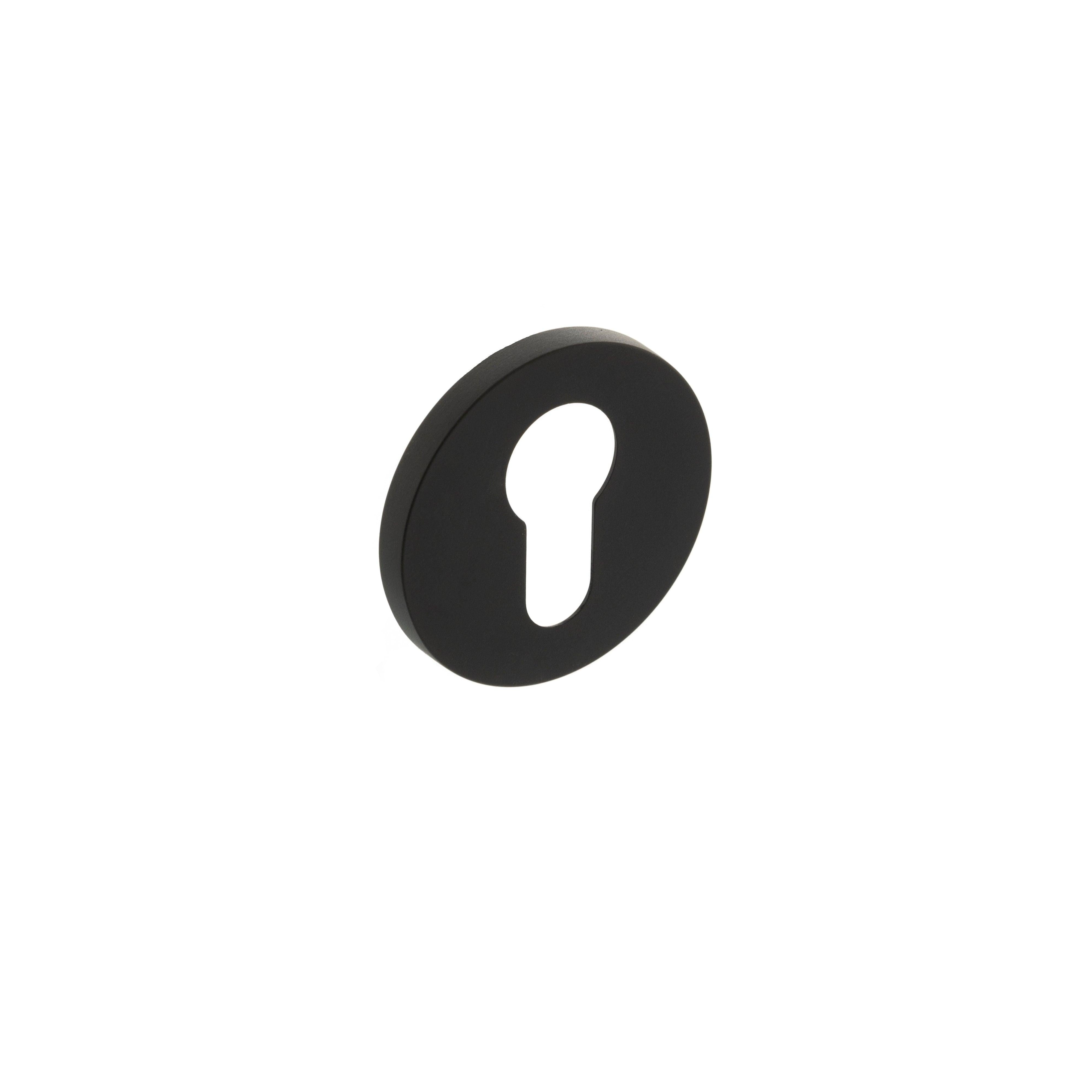 Atlantic Euro Escutcheon on 5mm Slimline Round Rose - Urban Dark Bronze - Door Supplies Online