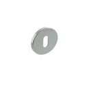 Atlantic Key Escutcheon on 5mm Slimline Round Rose - Polished Chrome
