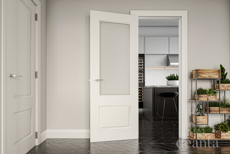 Deanta White Primed Madison Clear Glazed internal door