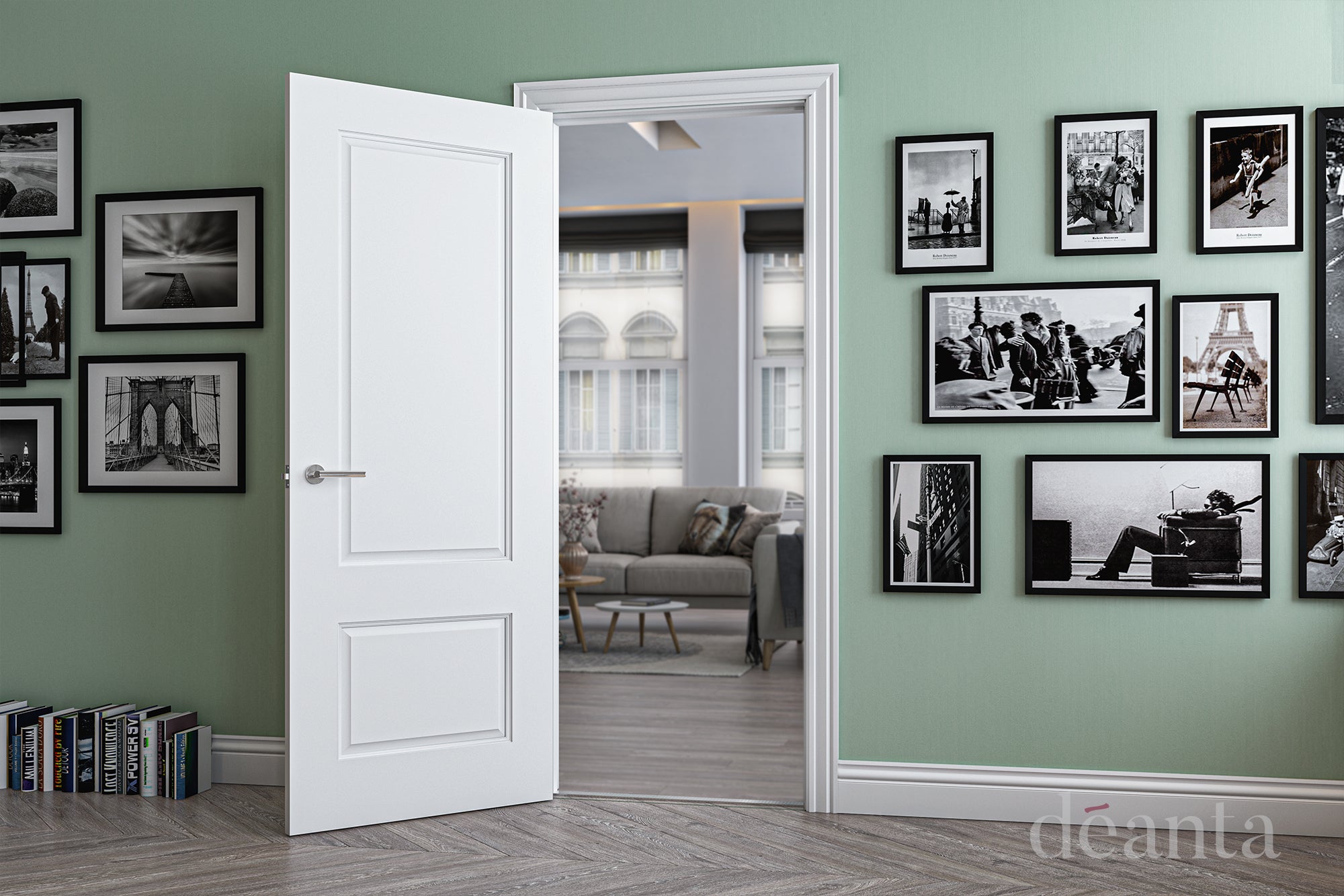 Pre-Assembled White Primed Madison Door Set