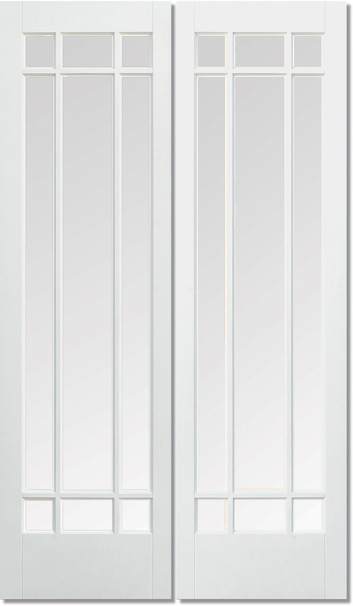 LPD Solid White Primed Manhattan Pair Internal door