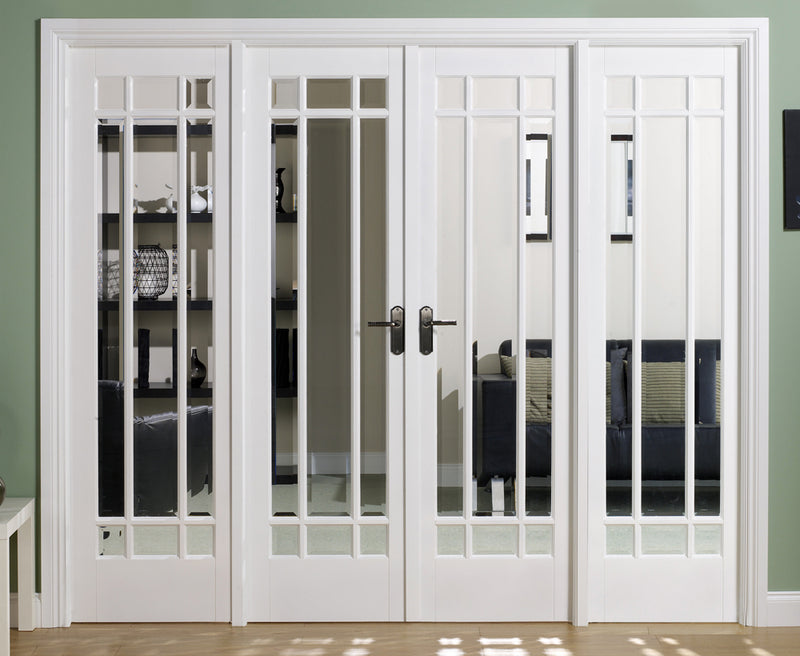 LPD Solid White Primed Manhattan W8 Room Divider Set