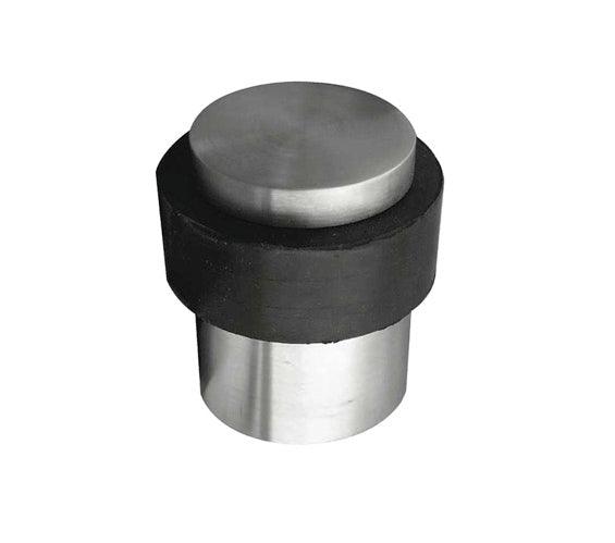 Atlantic Cylinder Premium Floor Mounted Door Stop - Matt Gun Metal - Door Supplies Online