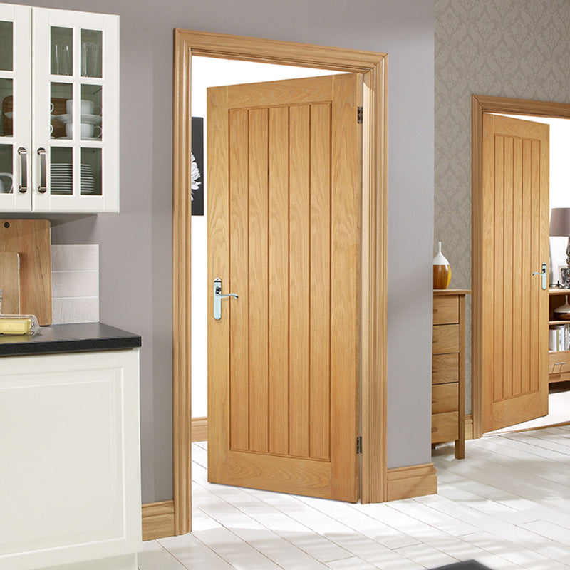 Pre-Assembled Mexicano Pre-finished Oak Door Set