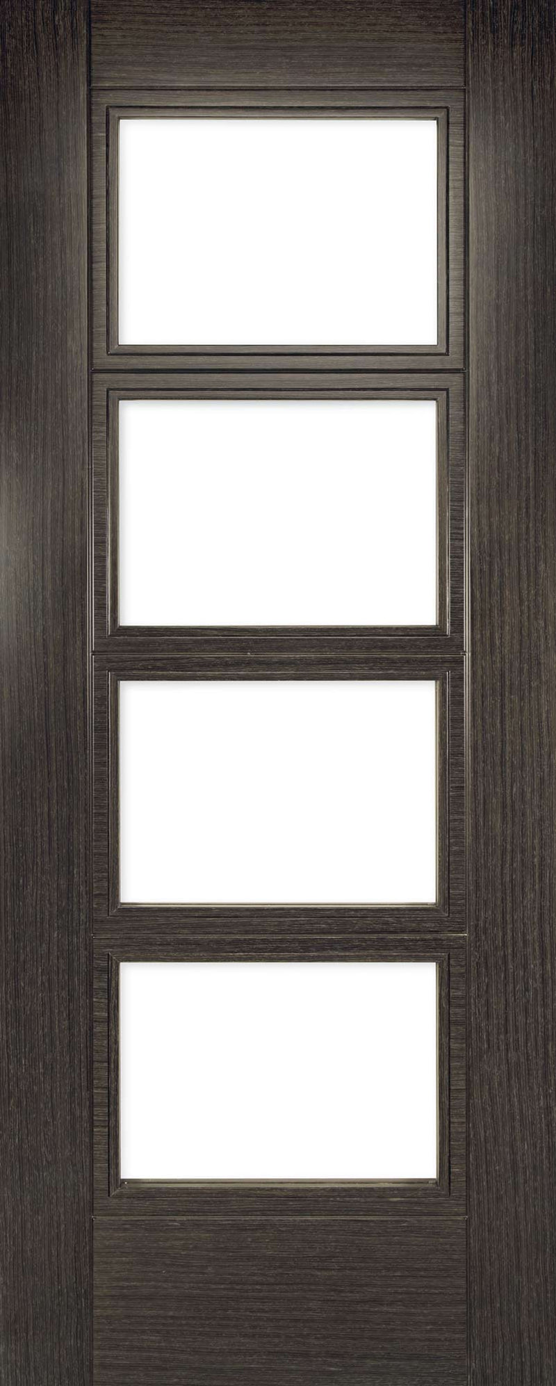 Pre-finished Dark Grey Ash Montreal Clear Glazed Door Kit