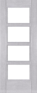 Pre-finished Light Grey Ash Montreal Clear Glazed Door Kit