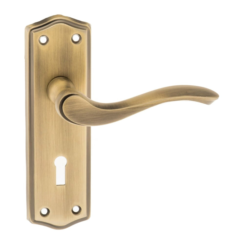 Atlantic Warwick Lever on Key Backplate (Matt Antique Brass)