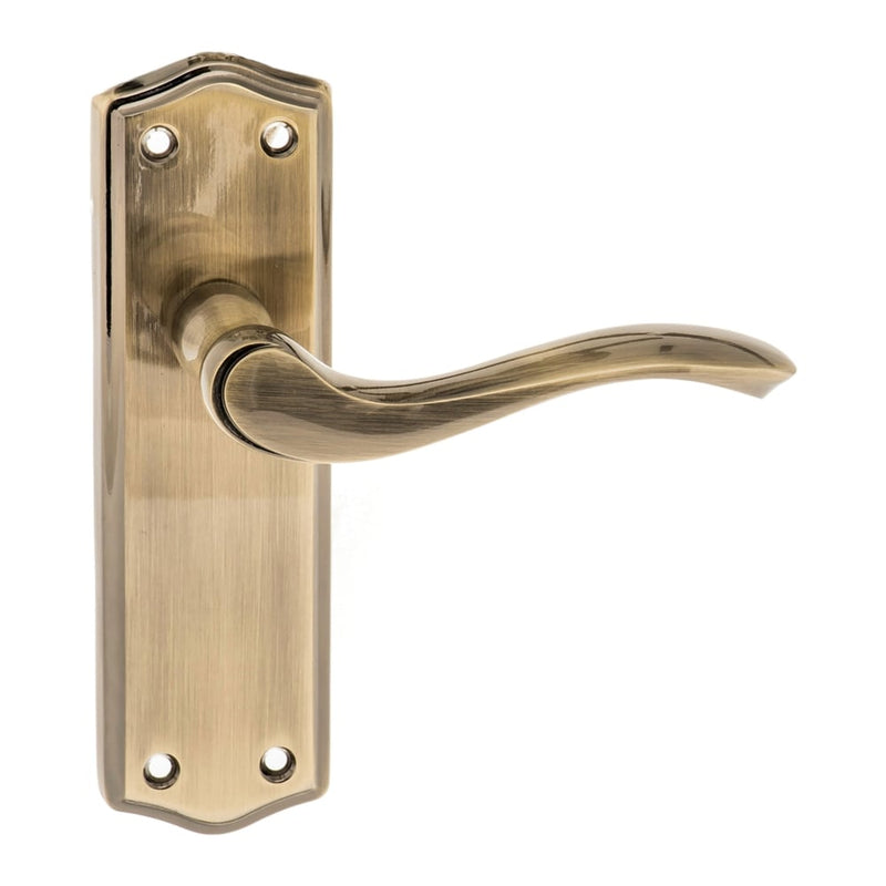 Atlantic Warwick Lever on Backplate (Antique Brass)