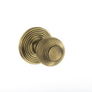 Atlantic Ripon Round Reeded Knob (Matt Antique Brass)