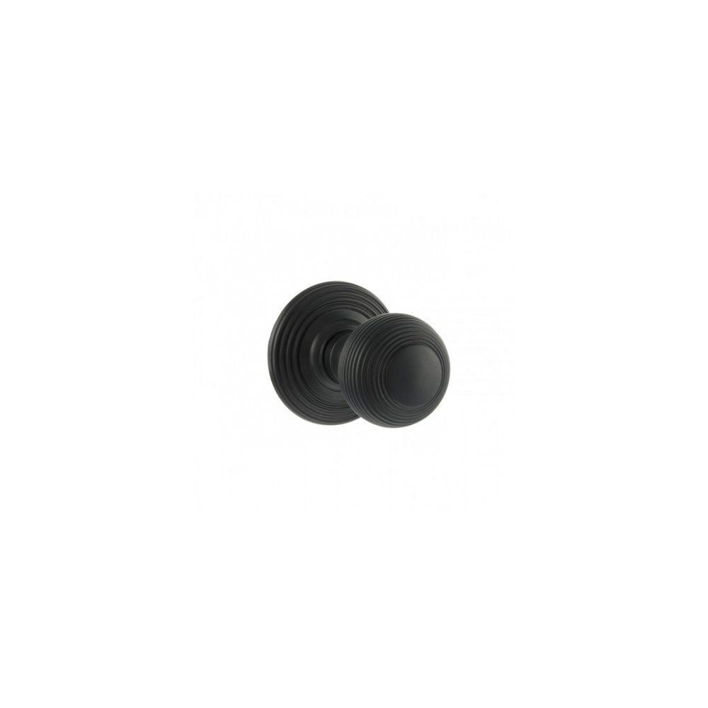 Atlantic Ripon Round Reeded Knob (Matt Black)