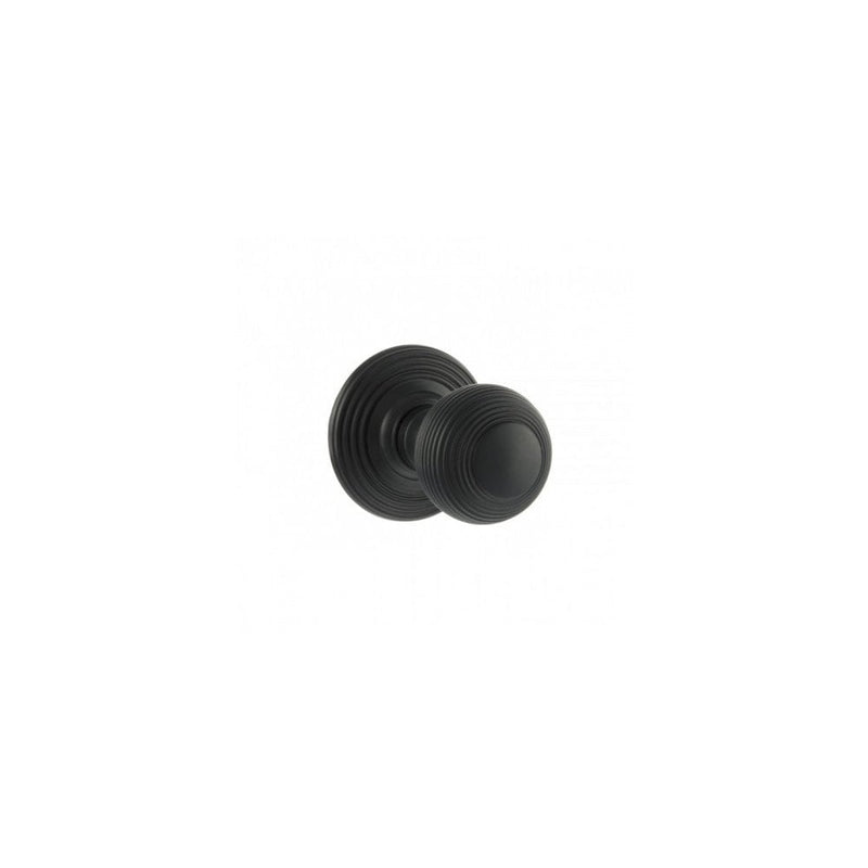 Atlantic Ripon Round Reeded Knob (Matt Black)