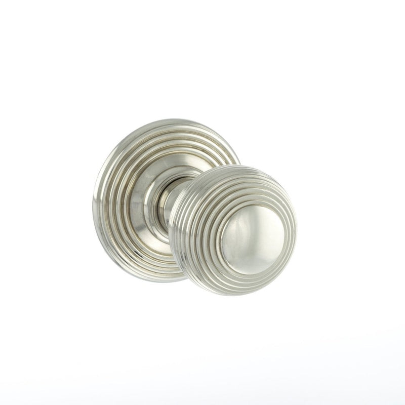 Atlantic Ripon Round Reeded Knob (Polished Nickel)