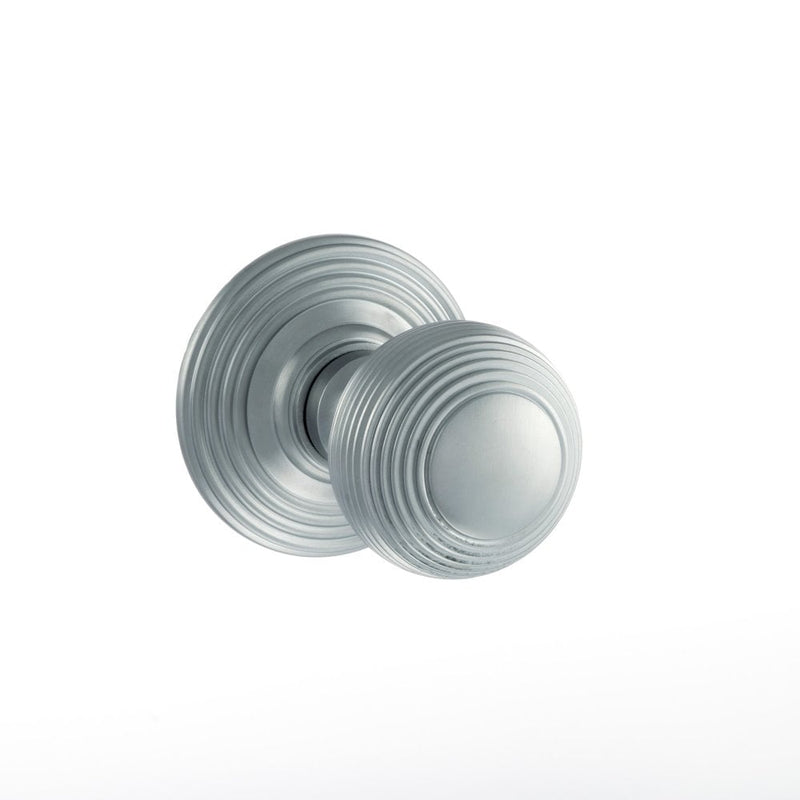 Atlantic Ripon Round Reeded Knob (Satin Chrome)
