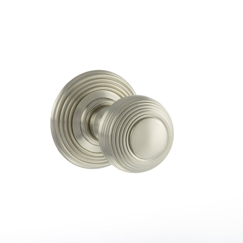 Atlantic Ripon Round Reeded Knob (Satin Nickel)