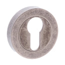 Atlantic Old English Euro Escutcheon (Distressed Silver)