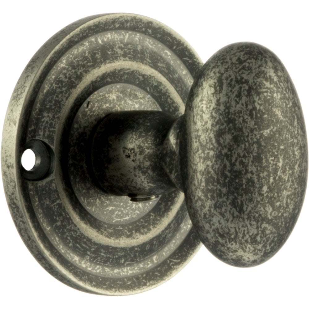 Atlantic Old English Round WC Turn & Release (Distressed Silver)