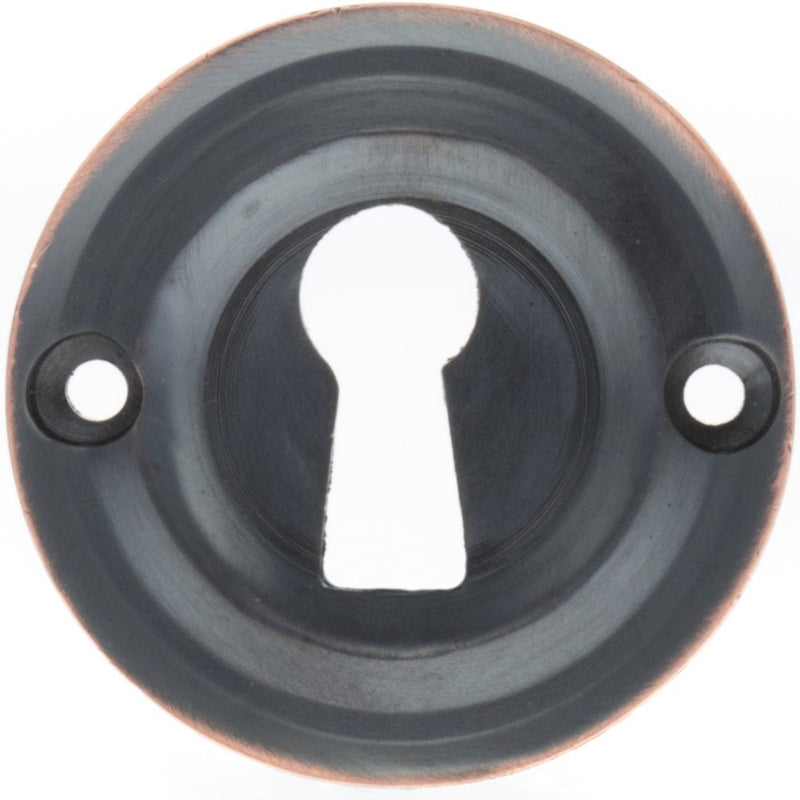 Atlantic Old English Open Key Escutcheon (Antique Copper)