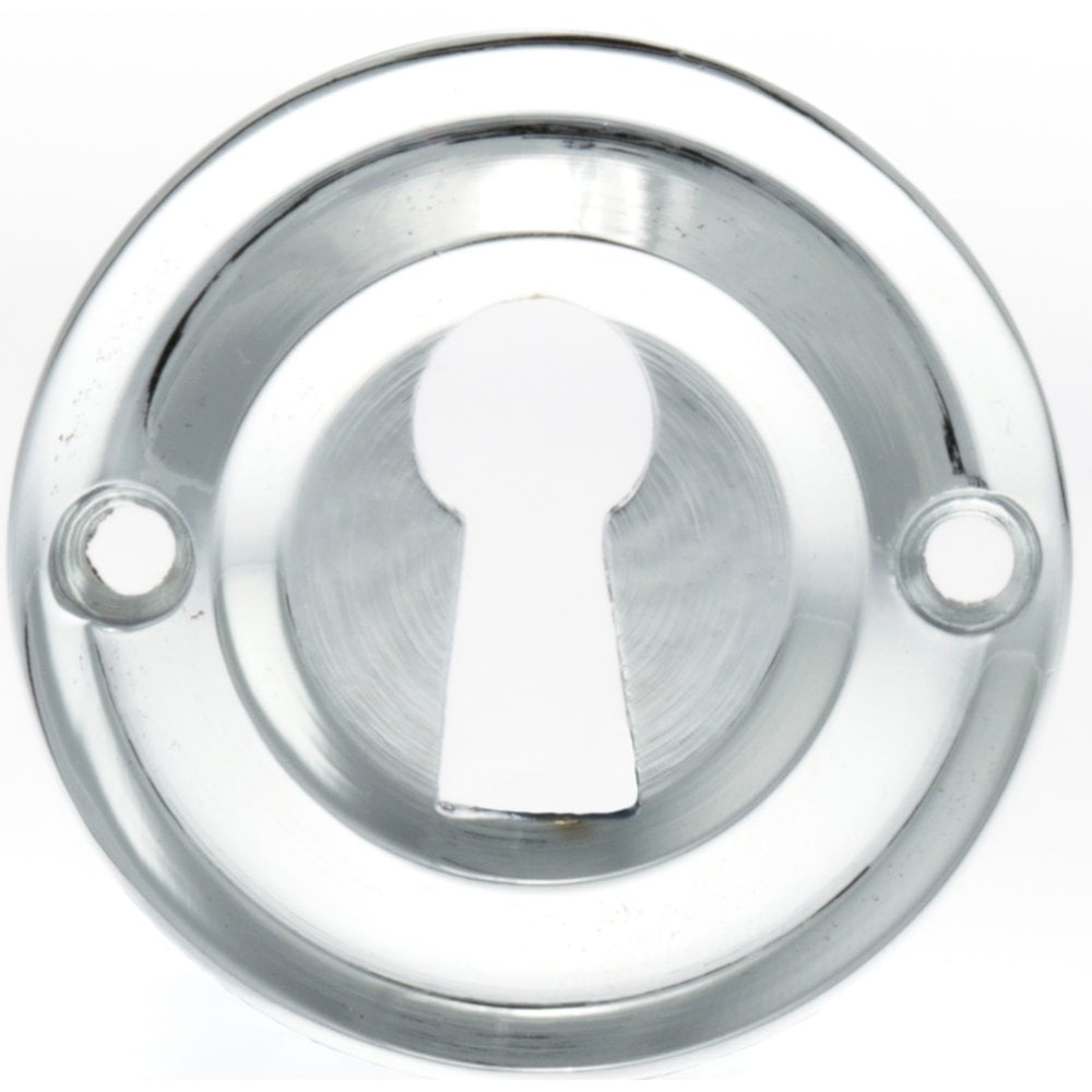 Atlantic Old English Open Key Escutcheon (Polished Chrome)