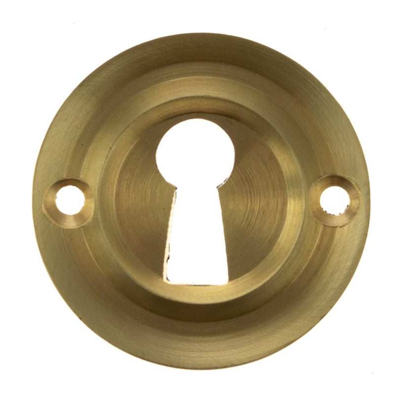 Atlantic Old English Open Key Escutcheon (Satin Brass)