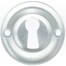 Atlantic Old English Open Key Escutcheon (Satin Chrome)
