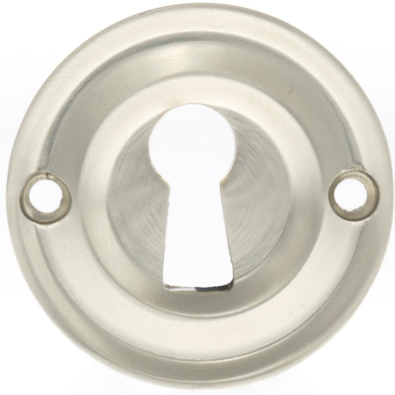 Atlantic Old English Open Key Escutcheon (Satin Nickel)