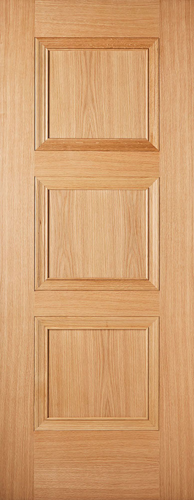 Pre-Assembled Oak Amsterdam Fire Door Set Pre-finished