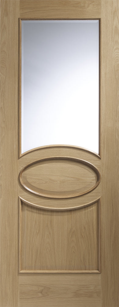 Internal door XL Joinery Oak Calabria Clear Bevelled Glass RM