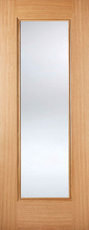 LPD Oak Eindhoven Clear Glazed Pre-finished Internal door
