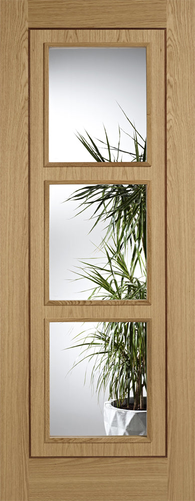 LPD Prefinished Oak Inlay 3L Glazed Internal door